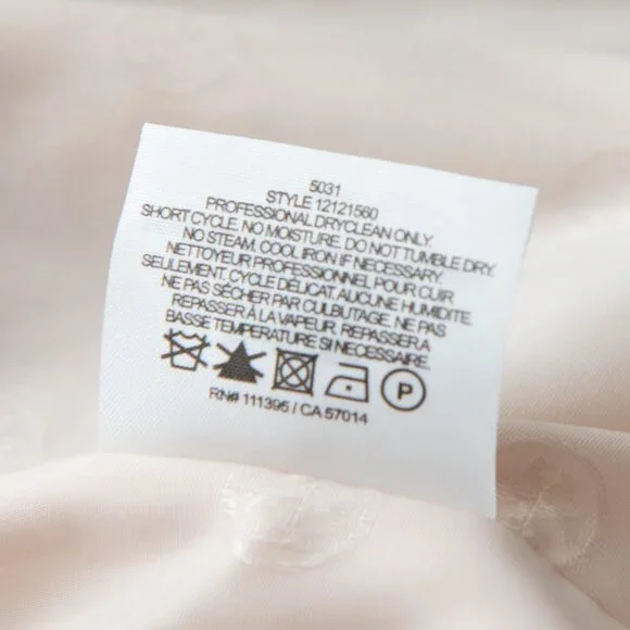 Tory Burch Julian Fringe Jacket Statement Coat Evening Silk Khaki Nude Size 2 - Picture 6 of 8